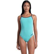 Arena Performance Women's Team Solid Lace Back Swimsuit One Piece Bathing Suit Variant 5 - Water Navy - View 1