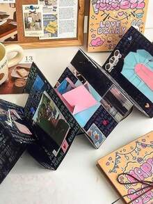 2026 Graduation Season Foldable Photo Frame, DIY Graduation Photo Album, Multi-Panel Collage Graduation Photo Display Stand, Student Commemorative Photo Album, Desktop Decor Photo Frame, Graduation Gift, Gift Exchange Souvenir - Color - View 6