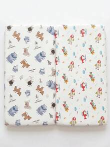 2pcs Soft Comfortable Breathable Baby Animal Pattern Fitted Sheets (39.37*23.62) Inch, (47.24*23.62) Inch, (51.96*28.34) Inch - Multicolor - View 32