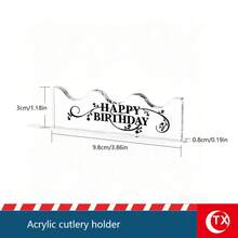 TX Tempat Sendok Garpu Akrilik Tebal 8mm, Rak Pajangan Pisau, Garpu, dan Sendok Bentuk Gelombang Modern, Dekorasi Pajangan Meja Makan, Alas Kokoh, Cocok untuk Dekorasi Rumah, Restoran, Pesta Ulang Tahun, dan Hari Nasional. - View 14