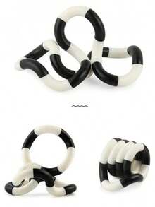Unlockable Tangle Twist Deformable Fidget Rope, Portable Sensory Anti-Anxiety Stress Relief Desktop Novelty Gift - 1 - 查看 9