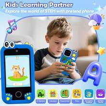 Rechargeable Kids Toy Phone, 2.8 Inch Touch Screen, Dual Camera, Boys And Girls Daily Play Toy - Multicolor - View 7