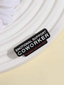 Funny Office Meme Enamel Pin - Coworker Humor Badge "Do Not Talk To Me" Style Brooch - Black - View 2