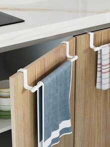 1pc Storage Hanging Pad, Suitable For Cabinet Doors - Space-Saving Hook Design, Easy Installation On Doors Without Drilling. Suitable For Kitchen, Bathroom And Storage Cabinets. Can Be Used To Hang Towels And Other Items. - Multicolor - View 3
