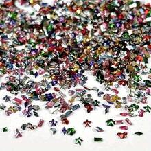 100/500/600/1000pcs 2-3mm Ultra Bright Mini Resin Flat Back Rhinestones Asymmetrical Shape DIY Nail Art Decorations Rhinestone Nail Accessories Nail Supplies - Multicolor - View 7