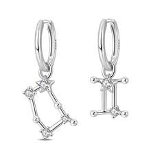 1 Pair S925 Sterling Silver Zodiac Sign Hoop Earrings, Original ...