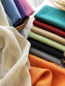 Red/Beige/Khaki/Black Solid Color Linen Fabric, Sold By Meter, Suitable For Sofa Covers, Bags, Tablecloths, Sewing, Curtains, Fabrics, Needlework, Soft And Smooth. - Multicolor - View 7