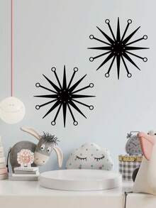 3pcs Metal Starburst Wall Hanging Decor, Starburst Design Wall Art Decoration, Elegant Living Room Decor, Durable Wall-Mounted Design, Suitable For Indoor Wall Hanging Decor, Home Decor, Bedroom Decor, Room Decor, Living Room Decor, Wall Decor, Background Decor, Creative Craft Home Background Wall Decor Wall Hanging, Wall Art, Modern Design, Modern Wall Decor, Sturdy Wall Decor, Decorative Wall Decor, Home Gift - Multicolor - View 5