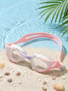 成人游泳護目鏡套裝，防霧防水游泳護目鏡設備，高清晰度防霧鏡片－防漏－適用於訓練、游泳池、海灘 - 粉色 - 查看 6