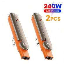 1 قطعة/2 قطعة محول USB-A إلى USB-C بقدرة 240 واط مع حامل هاتف، محول شحن سريع ونقل بيانات USB 2.0، متوافق مع iPhone 17/ محول USB إلى USB-C - متعدد الألوان - مشاهدة 17