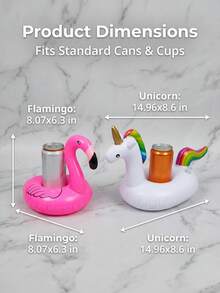 2 Packs Inflatable Floating Drink Holders, Cute Pool Cup Floats For Cans, Bottles, And Cups, Summer Water Party Accessories For The Pool, Beach, Bathtub, Lake, And Outdoor Fun - Multicolor - View 6