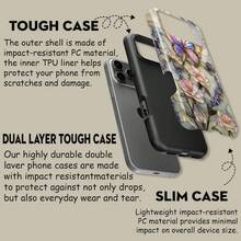 Stained Glass Butterfly & Flowers Design Phone Case For IPhone 11-17,  S21-S25 - 淺灰色 - 查看 8