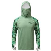 2026 New Men's Outdoor Hooded Face Mask Shirt, Outdoor Sports Cycling Fishing Shirt; Fall - Green - View 3