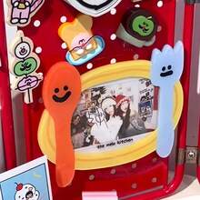 1 buah Piring Akrilik Kartun Warna Dopamin Kreatif Bingkai Foto Magnetik Penyimpanan 3 Inci Magnet Kulkas - Desain pelat - View 6