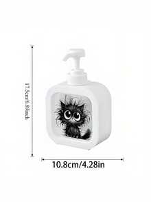 Adorable Black Cat Designed Plastic Soap Dispenser With Pump, Standalone Decorative Soap Dispenser, Suitable For Bathrooms And Kitchen Sinks - Multicolor - View 2