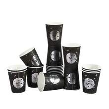 10pcs/20pcs Black & Silver Disco Party Paper Cups, Disco Ball Beverage Cups, Bachelorette Party Cups, Suitable For Disco, Wedding Party, Picnic, Travel, Bridal Shower, 70s, 80s, 90s Party Supplies - Black - View 7