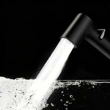 Portable High-Pressure Shower Head, One-Handed Operation Handheld Sprayer, Durable Black Coating, Suitable For Personal Hygiene And Cleaning, Without Hose And Bracket - Spray Gun - View 5