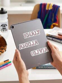 10 buah Stiker Nama Baseball Kustom, Stiker Nama Bertema Olahraga yang Dipersonalisasi, Label Stiker untuk Sekolah, Perlengkapan Sekolah dan Olahraga, Botol Minum, Helm - MultiWarna - View 4