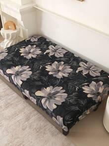 Armless Sofa Bed Cover, Elastic All Inclusive Polyester Fiber Sofa Cover, Knitted Milk Silk, Suitable For All Seasons - Black - View 10