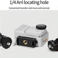 Metall Magnetische Schnellverschluss Basis Halterung Dock mit 1/4" Schraube & ARRI Positionierungslöcher für Insta360 Go Ultra - Übersicht 7