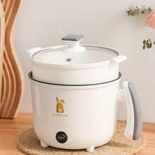 Small Electric Cooker Electric Steamer Multi-Function Pot, Multi-Function Pot (Inner Pot Cannot Be Removed), Suitable For 1-3 People, Convenient And Fast Electric Steamer Cooker With Upper Steaming And Lower Cooking, Used For Stir-Frying/Stewing/Steaming Non-Stick Electric Cookware, Cooking Various Foods Like Chicken, Noodles, Rice, Soup, Porridge, Oatmeal, Hot Pot, Steaming Eggs, Buns, Mantou, Hot Pot, Etc., Kitchen Appliances - US A Type Plug(110-127V) - View 4