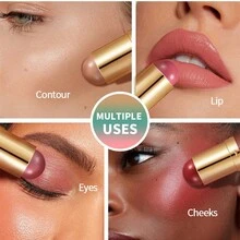 Butter Radiance & Go Multi-Function Makeup Stick, Suitable For Eyes, Face, Cheeks, Contour And Lips, Daily Women's Makeup, Dual-End Design, 4 Colors Available, Suitable For All Skin Types - Multicolor - View 10