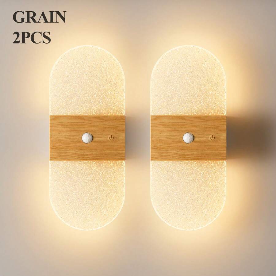Modern Crystal Motion Sensor Wall Light, LED Smart Sensor Acrylic Wall Lamp, Wireless LED Wall Light, Battery Powered Night Light, Adjustable Color Temperature And Brightness, Suitable For Hallway, Bathroom, Bedroom, Home Decor, Living Room