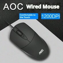 AOC's New White-Label 121 Wired USB Mouse Is Perfect For Home, Office, Gaming, Business, Laptops, And Desktops. It Features Sound And Is A Wired Mouse. - View 3