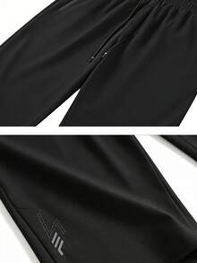 3 piezas Pantalones cortos de verano de 3/4 de largo para hombre talla grande, pantalones casuales con cintura elástica y cordón, pantalones deportivos con bolsillo con cremallera, adecuados para correr y fitness - Multicolor - Ver 10