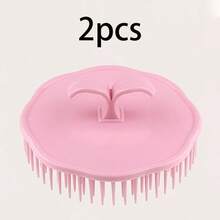 2pcs Scalp Massage Hair Brush | 8cm Wide Comb Surface Covers Large Area, Soft Silicone Wide Teeth Target Tangles, Circular Massage Structure Mimics Finger Pressure, Easy Lather Design Enhances Cleaning Efficiency, Fully Washable Without Residue, Material Balances Scalp Health And Sustainability - A - View 12