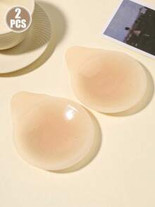 1 paire de coussinets rehaussants en silicone réutilisables avec trous respirants, inserts de soutien-gorge adhésifs invisibles, coussinets push-up pour robes dos nu, confortables et lavables pour mariage, fête et port quotidien - Nude - Voir 3