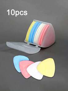 10/20pcs Colorful Triangular Erasable Chalk Set, Specialized Clothing Cutting Tool, Cutting Drawing Powder Accessories Marking - Perfect For Sewing, Embroidery, Makeup, Marking And Colorful Creation - Comes With Durable Plastic Storage Box For Easy Organization - Multicolor - View 11