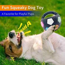 1pc/2pcs Soccer Ball Pet Vocal Toy, Durable TPR Material, 5.51inch Dog Toy With Carrying Handle, Suitable For Throwing And Dribbling, Interactive Pet Toy, Sturdy And Durable, Suitable For All Sizes Of Dogs - Multicolor - View 2