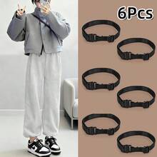 2/4/6Pcs Invisible Elastic Leg Hem Adjuster Bands, No-Sew Removable Hem Tightener For Pants, Prevents Dragging And Keeps Leg Openings Secure - Multicolor - View 17