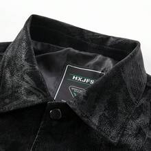 Herren Frühling/Herbst Alltag Pendeln Mode Lässig Neue Umlegekragen Jacke - Schwarz - Übersicht 3
