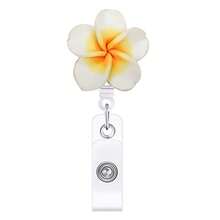 1pc Plumeria Retractable Badge Reel Clip For Doctors, Nurses And Staff - Multicolor - View 11