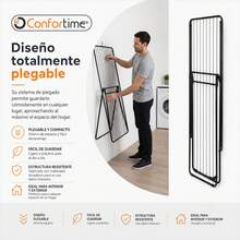 Inde CONFORTIME | 20m Folding Clothes Airer, Anthracite Metal Extendable Vertical Clothes Drying Rack With Wings, Indoor And Outdoor Clothes Dryer, Space Saving For Laundry Room, Balcony Or Terrace - 20M Anthracite Metal - View 8