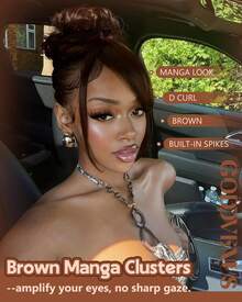 Manga Lash Clusters With Spikes Wispy Cluster Eyelash Extensions Natural Fairy Eyelash Clusters D Curl Individual Lashes Fluffy False Eyelashes (12-18mm) - M-brown Manga Cluster With Spikes - View 4