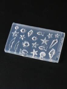 3D海洋美甲矽膠模具－迷你海洋生物模具，適用於DIY美甲飾品，海星、貝殼、魚、海藻樹脂鑄造美甲模版，適合UV樹脂、聚合物黏土美甲裝飾 - 無色 - 查看 9