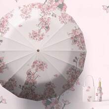 32-Bone Chinese antique folding umbrella Women's sunny and rainy dual-purpose sun protection UV protection sun umbrella - Mare di fiori a inchiostro - Huachaowai - Visualizzare 2