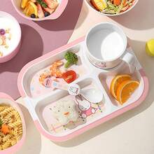 MIFFY Official Cute Kawaii 4 Compartment Divided Plate 600ml Cartoon Print Food Tray Lunch Bento Box Daily Use Aesthetic Y2K Ladies Girls Gift 2026 Viral Tk Ins Limited Edition - Multicolor - View 9