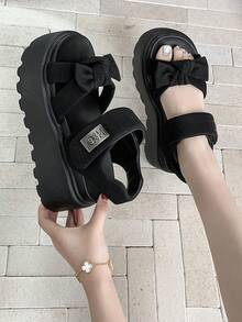 Women Platforms & Wedge Sandals - Black - View 3