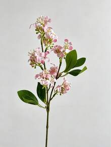1 pieza Flor artificial de lila/osmanthus, flor artificial de textura realista, adecuada para jarrón, hogar, habitación de hotel, decoración de boda, decoración de mesa, regalo de cumpleaños, ceremonia de graduación, decoración de otoño y otras ocasiones - Rosa Pálido - Ver 7