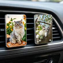 Clip photo pour pare-soleil de voiture, support photo universel en acrylique, décoration de voiture, clip de rangement intérieur pour pare-soleil personnalisé J3J7 - décoration de grille d'aération - Voir 1