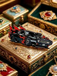 1件裝賽車胸針領扣針，卡通車輛個性化徽章，適用於夾克與背包，獨特個性裝飾，適合男性、青少年與男孩的理想禮物 - 彩色 - 查看 5