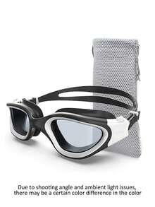 Adult Swimming Goggles With Mesh Storage Bag ━━━Anti-Fog PC Lenses, Adjustable Silicone Head Strap, Unisex Professional Swimming Gear. Must-Have Equipment For Summer Swimming And Travel,Holiday Essentials,Beach Essentials. - Multicolor - View 8