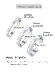 3pcs Multi-Size Solid Color Toe Ring Set, Silver/Gold/Black Summer Beach Jewelry, Minimalist Stackable Toe Rings, Suitable For Daily Wear And Vacation - Multicolor - View 7