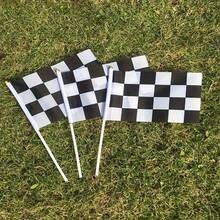 15pcs Black And White Checkered Flags, Durable Plastic Racing Flags, Suitable For Racing, Sports Event Decoration, Birthday Party, Football Cheering Flags, Wedding And Other Occasions - Multicolor - View 1