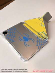 Halloween Spider Tablet Protective Case, Double-Sided Acrylic Transparent Crystal Backplate Shockproof Sleep/Wake Tablet Protective Case, Suitable For IPad/Tablet, Compatible With IPad 10th Gen, 10.2/Mini6/Mini7/9.7 Inch, Tablet Protective Case Compatible With Samsung Galaxy Tab A9 Plus, Perfect Holiday Gift, Fashionable Minimalist Pattern - Multicolor - View 6