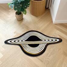 1pc Modern Creative Cartoon Fun INS Style 3D Illusion Planet Shaped Decorative Rug, Suitable For Bathroom, Kitchen, Entrance, Hallway, Bedside, Living Room, Bedroom, All Seasons Machine Washable Soft Floor Mat, Home Decor - Multicolor - View 6